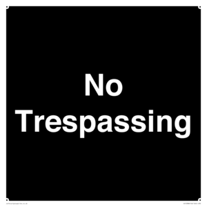 No Trespassing